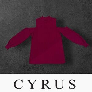 Cyrus‎ Fuschia Cold Shoulder Sweater, Size M, MSRP $50